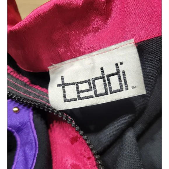 Teddi Vintage Multicolor Women's Zip Up Jacket Size XL - Picture 5 of 5